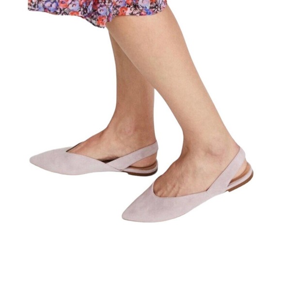 MADEWELL AVA SLINGBACK FLATS BLUSH PINK SHOES SIZE 7.5 - Picture 1 of 9